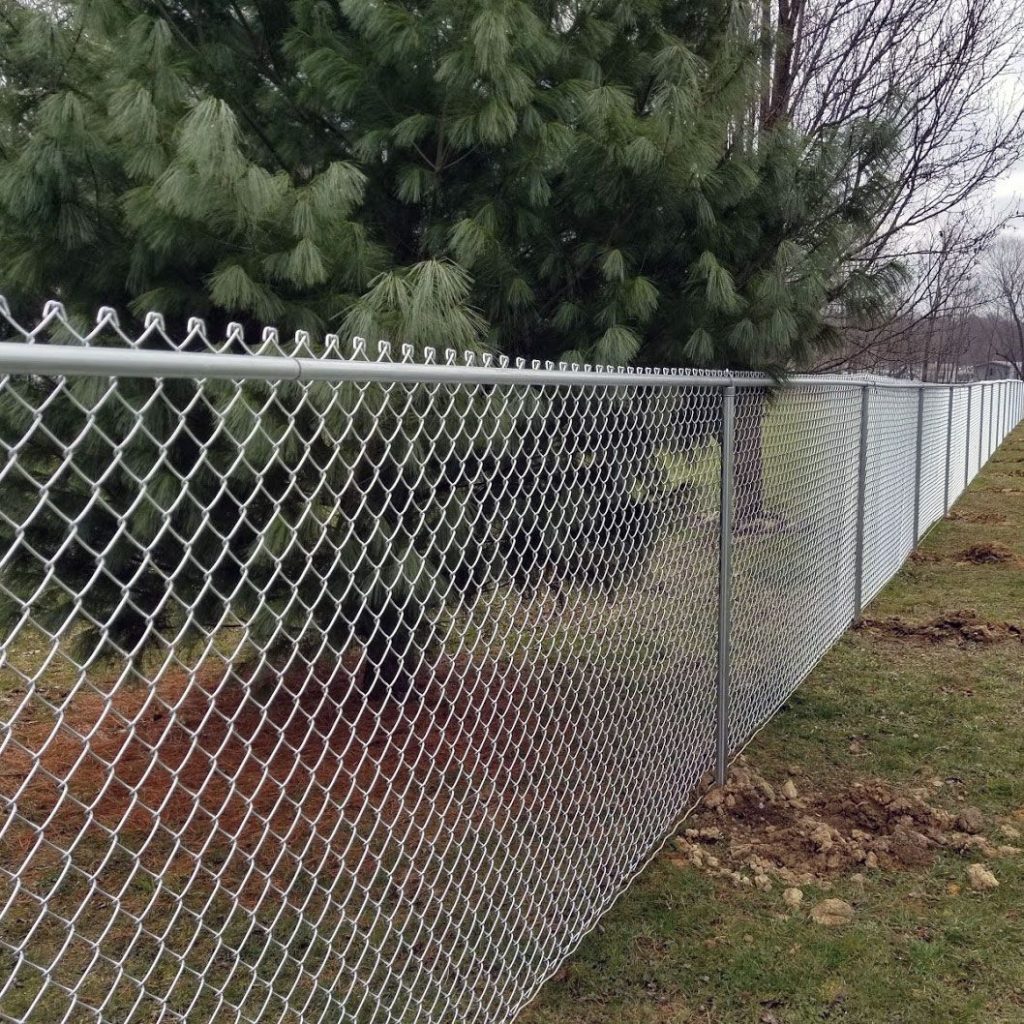 chain link fences.